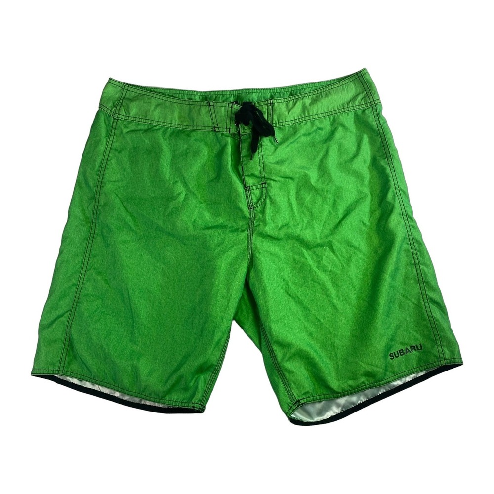 Burnside Mens Board Shorts Swim Trunks Size 40 Subaru Rear Pocket Green
